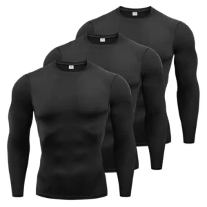1 or 3 Pack Men's Compression Shirts Long Sleeve