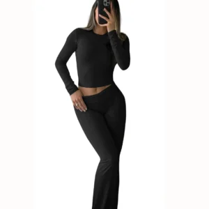 Women's Yoga Two-Piece Set Long-Sleeve