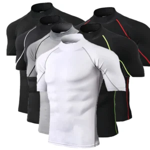 Compression T Shirt Men Bodybuilding Sportswear Short Sleeve Quick Dry