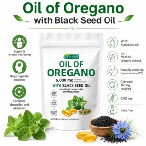 BIYODE Oil of Oregano with Black Seed Oil Softgels